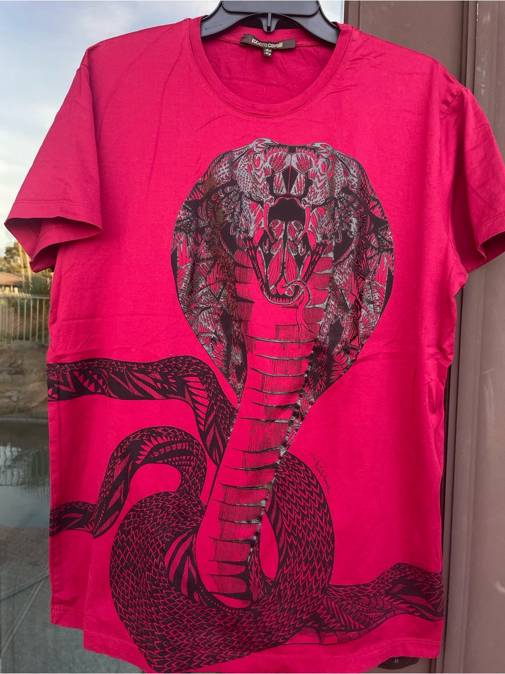 Roberto Cavalli Red Cobra Tee XXL